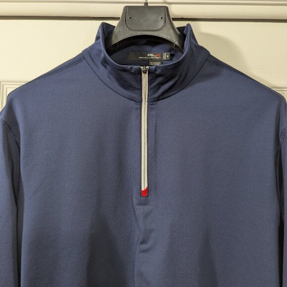 RLX Ralph Lauren Golf Performance Quarter-Zip Blue Pullover - Size XL - Picture 7 of 13